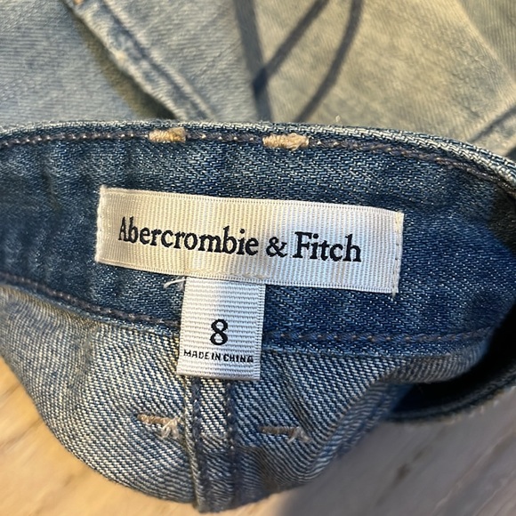 Abercrombie & Fitch Natural Rise Vintage A-Line Denim Skirt EUC 100% cotton - Picture 4 of 6